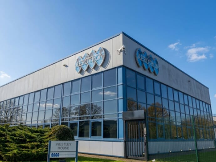 An image of the Aerotron exterior building signage during the day.